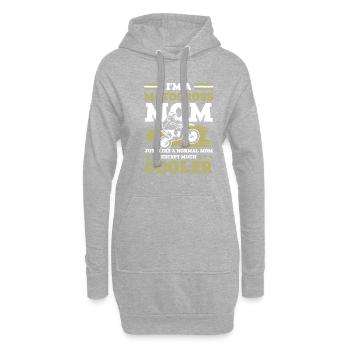 mom mama motocross - Hoodie-Kleid - Grau meliert - Vorne