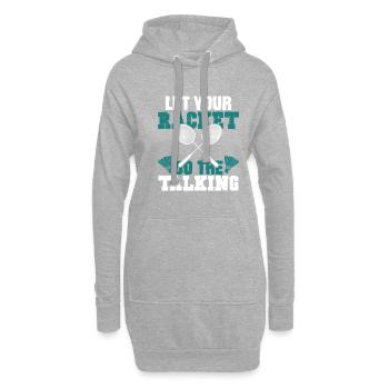 badminton federball - Hoodie-Kleid - Grau meliert - Vorne