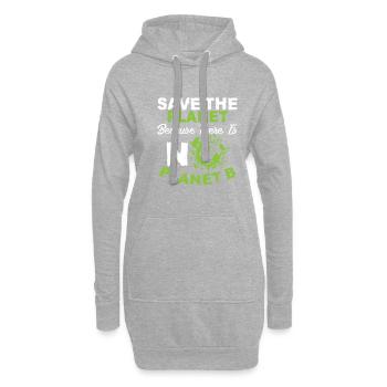 umweltschutz planet b - Hoodie-Kleid - Grau meliert - Vorne