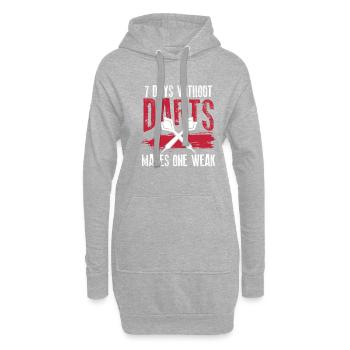 darts sport - Sweat-shirt à capuche long Femme - gris chiné - Devant