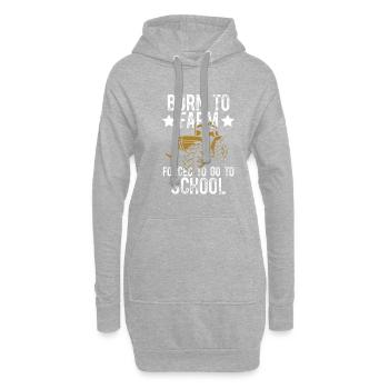 Born to farm School - Sweat-shirt à capuche long Femme - gris chiné - Devant