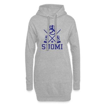 Suomi Hockey - Hoodie-Kleid - Grau meliert - Vorne