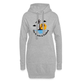 The Beach is calling - Hoodie-Kleid - Grau meliert - Vorne