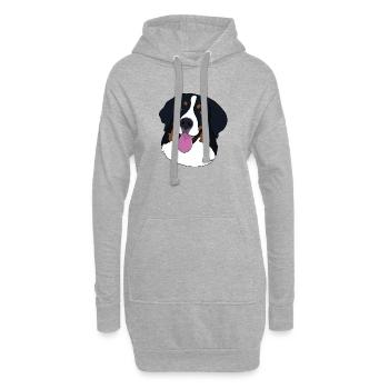 Berner Sennenhund - Sweat-shirt à capuche long Femme - gris chiné - Devant