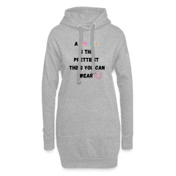 Un sourire est la plus belle chose que vous puissiez porter bunt - Sweat-shirt à capuche long Femme - gris chiné - Devant