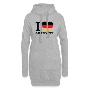 I love Germany - Hoodie-Kleid - Grau meliert - Vorne