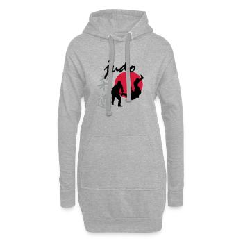 judo - Sweat-shirt à capuche long Femme - gris chiné - Devant