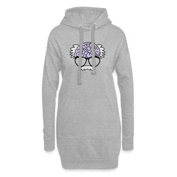 Cerveau d'un professeur - Sweat-shirt à capuche long Femme - gris chiné - Devant