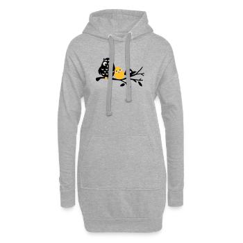 Amis - Sweat-shirt à capuche long Femme - gris chiné - Devant