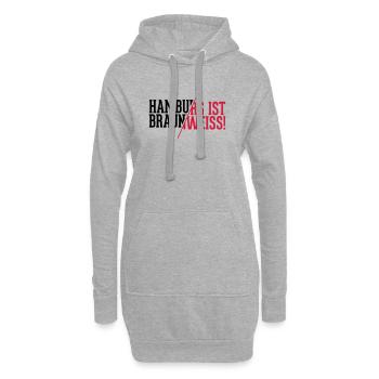 Hamburg ist braun weiß - St. Pauli T-Shirt - Hoodie-Kleid - Grau meliert - Vorne