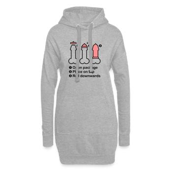 Condom Hand - Hoodie-Kleid - Grau meliert - Vorne