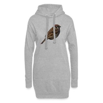 Spatz2 - Hoodie-Kleid - Grau meliert - Vorne