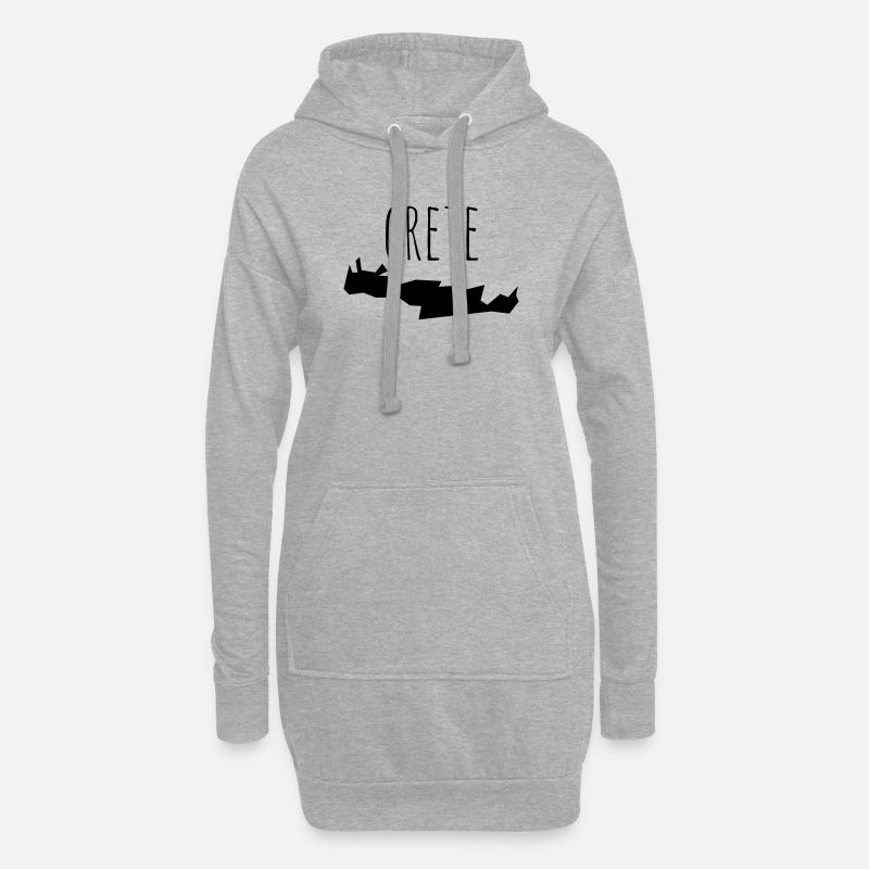 crete - Hoodie-Kleid - Grau meliert