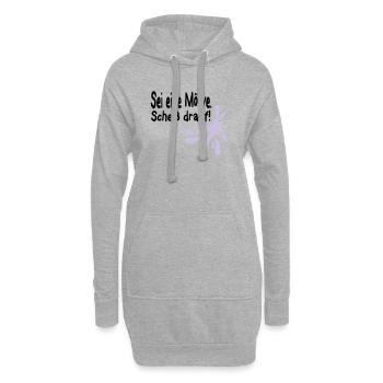 Möwen Scheiß drauf--3 - Hoodie-Kleid - Grau meliert - Vorne