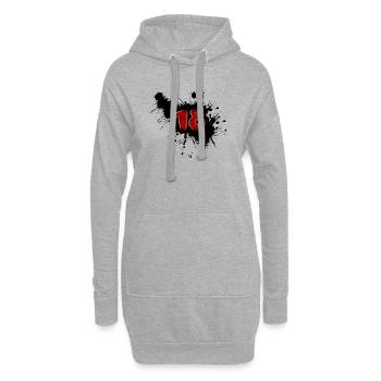 18. Geburtstag - Hoodie-Kleid - Grau meliert - Vorne