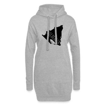 nicaragua - Hoodie-Kleid - Grau meliert - Vorne