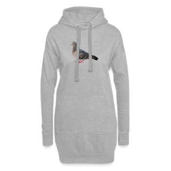 Prachtvolles Taubenporträt Farbenspiel - Hoodie-Kleid - Grau meliert - Vorne