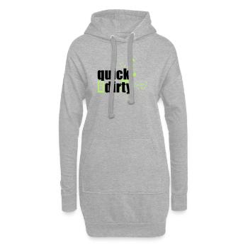 quick and dirty - Hoodie-Kleid - Grau meliert - Vorne