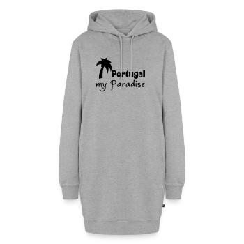 Portugal Paradise Urlaub Geschenk - Hoodie-Kleid - Grau meliert - Vorne
