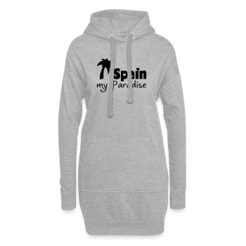 Espagne Paradise Espagne Cadeau de Voyage de Vacances - Sweat-shirt à capuche long Femme - gris chiné - Devant