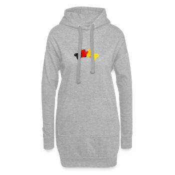 Deutschland Schmetterlinge - Hoodie-Kleid - Grau meliert - Vorne