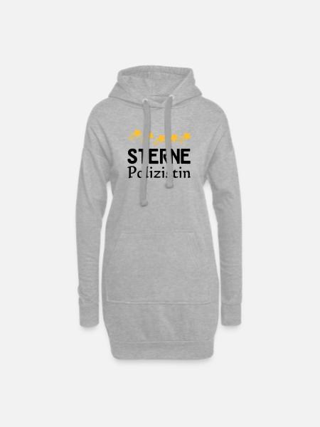 Sterne Polizistin Geschenk - Hoodie-Kleid - Grau meliert