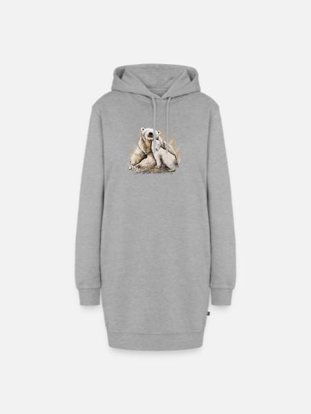 Eisbär - Hoodie-Kleid - Grau meliert