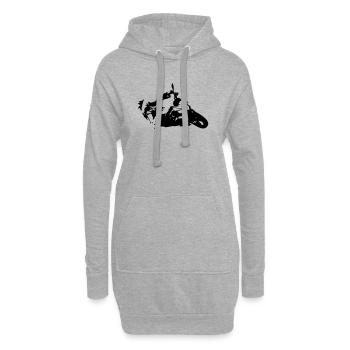 Tuono - Hoodie-Kleid - Grau meliert - Vorne