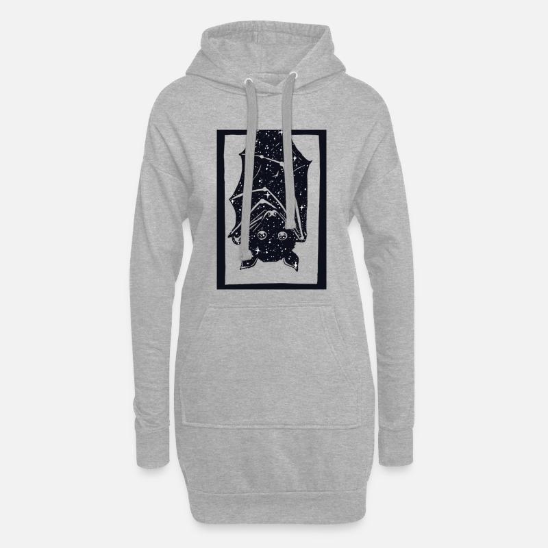 Spacebat - Hoodie-Kleid - Grau meliert