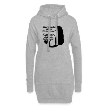 Katzen vs Einhörner Einhorn Katze Fun Geschenk - Hoodie-Kleid - Grau meliert - Vorne