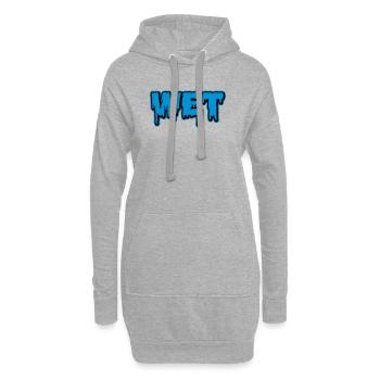Wet | feucht | nass | Slime - Sweat-shirt à capuche long Femme - gris chiné - Devant