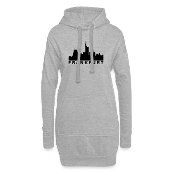 Frankfurter Skyline Frankfurt - Hoodie-Kleid - Grau meliert - Vorne