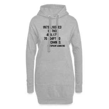 nerd & geek shirt: leetspeak - Hoodie-Kleid - Grau meliert - Vorne