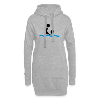 water polo - Sweat-shirt à capuche long Femme - gris chiné - Devant