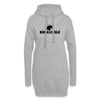 Born 2B Child - Bobbycar - Hoodie-Kleid - Grau meliert - Vorne