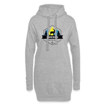 La Suède dans la nature - Sweat-shirt à capuche long Femme - gris chiné - Devant