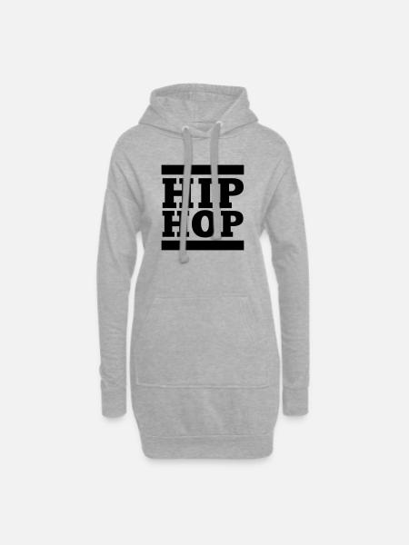 HIP HOP, Das hat mit Hip Hop nichts zu tun - Hoodie-Kleid - Grau meliert
