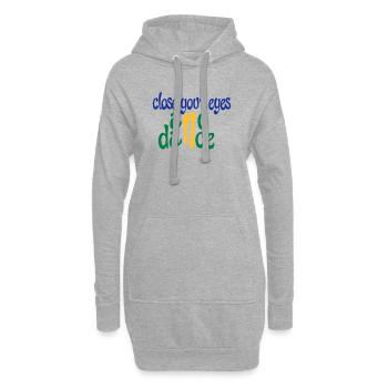 Lustige Geschenke für Tänzer - Hoodie-Kleid - Grau meliert - Vorne