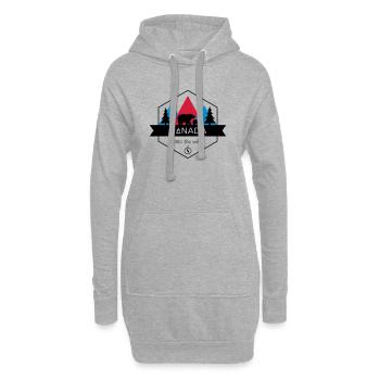 Le Canada dans la nature avec les ours et la forêt - Sweat-shirt à capuche long Femme - gris chiné - Devant