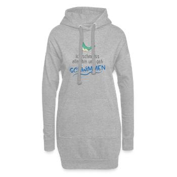Schwimmen - Hoodie-Kleid - Grau meliert - Vorne
