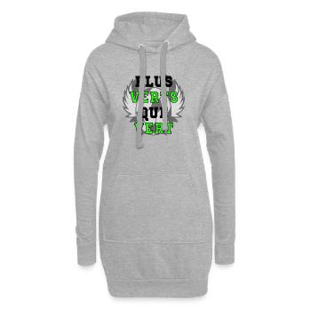 PLUS VERTS QUE VERT (ST ETIENNE) - Sweat-shirt à capuche long Femme - gris chiné - Devant