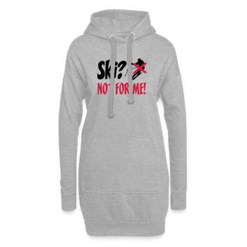 I hate Ski - Hoodie-Kleid - Grau meliert - Vorne