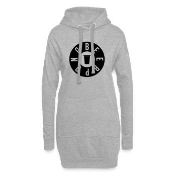 Bière Pong ronde - Sweat-shirt à capuche long Femme - gris chiné - Devant