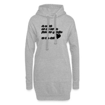 Liebeserklärung Liebe, Sprüche, Geschenk - Hoodie-Kleid - Grau meliert - Vorne