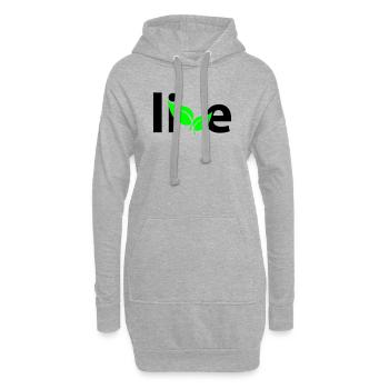 Live - Hoodie-Kleid - Grau meliert - Vorne