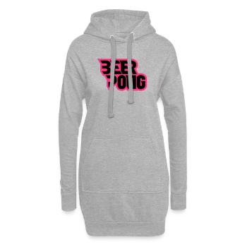 Bière Pong style 90s - Sweat-shirt à capuche long Femme - gris chiné - Devant