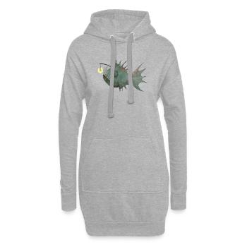 Anglerfisch - Hoodie-Kleid - Grau meliert - Vorne