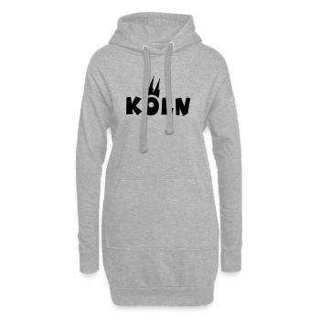 Köln mit Kölner Dom - Hoodie-Kleid - Grau meliert - Vorne