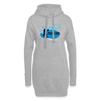 Stand Up Paddling - Hoodie-Kleid - Grau meliert - Vorne