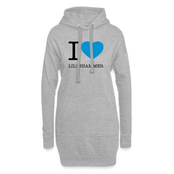 I LOVE LILLEHAMMER Norwegen - Hoodie-Kleid - Grau meliert - Vorne